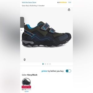 NWT Geox Toddler Sneakers, Size 8